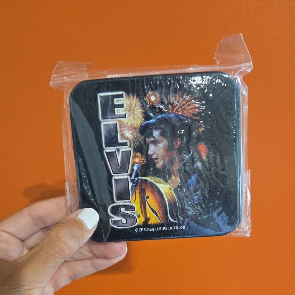 Elvis Presley Coasters Fan Collector Collectible Drinks Bar Decor Music
